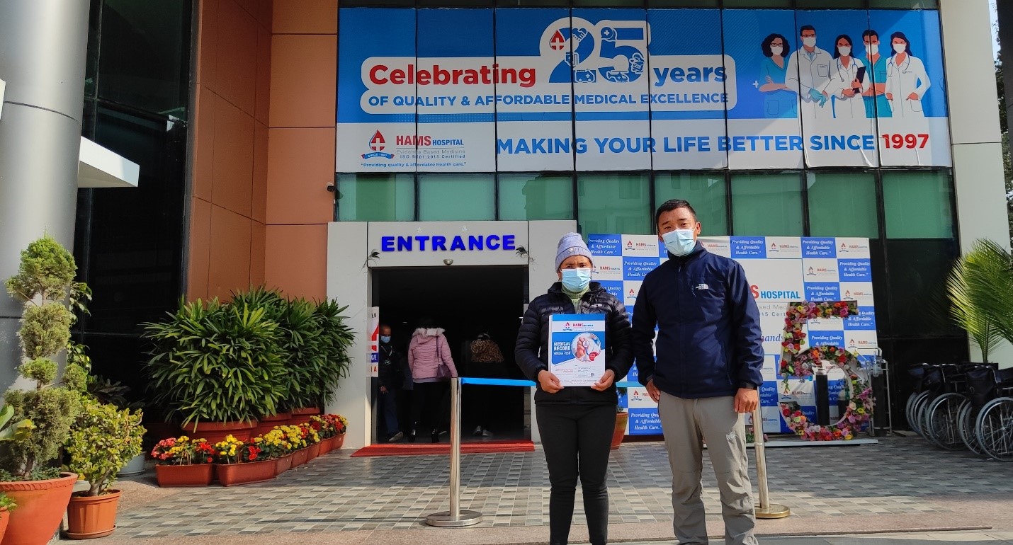 Supported to Mingma Sherpa health treatment.