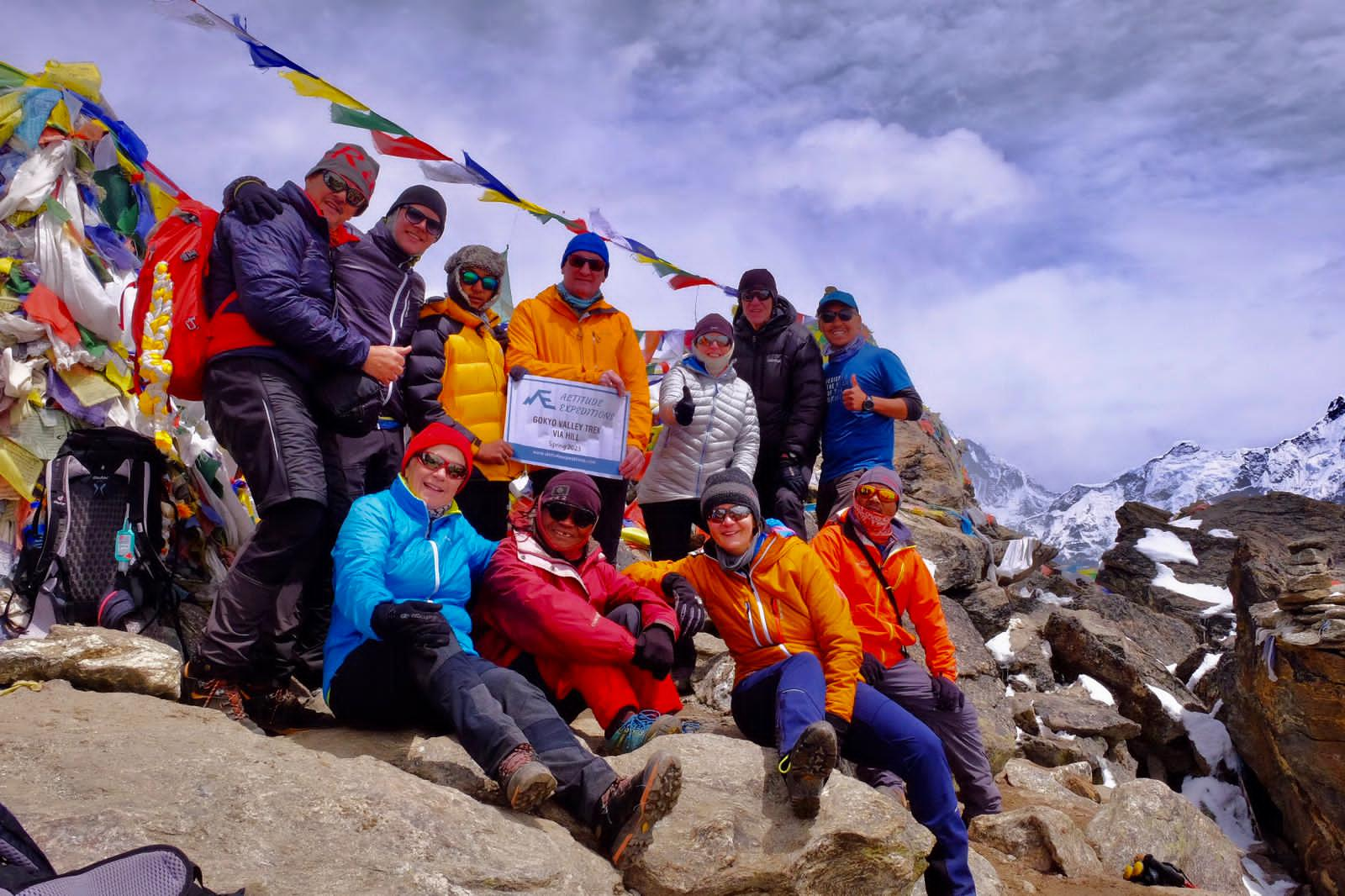 Congratulation Germany lions club team for Gokyo-ri 5,357m summit!