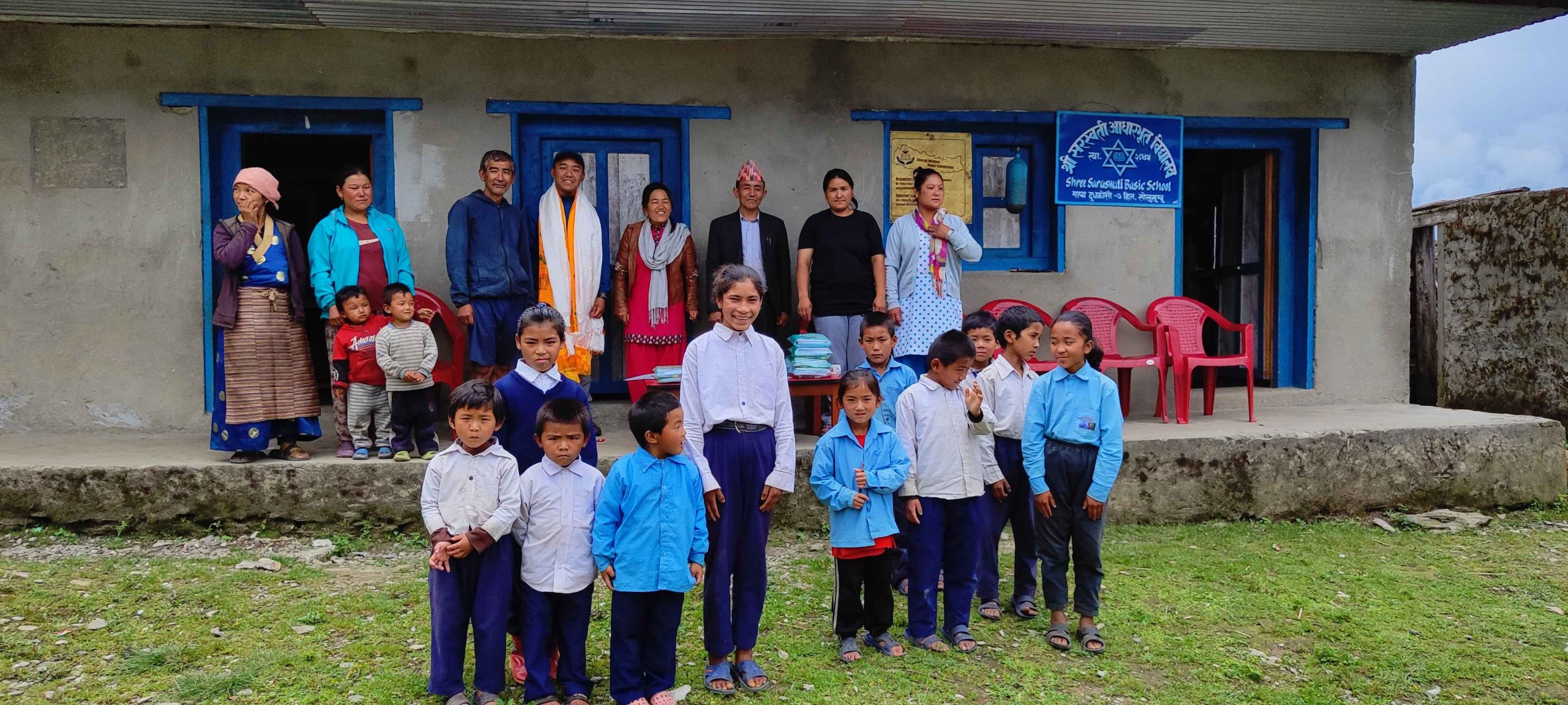 Stationery distribution remote area school students: