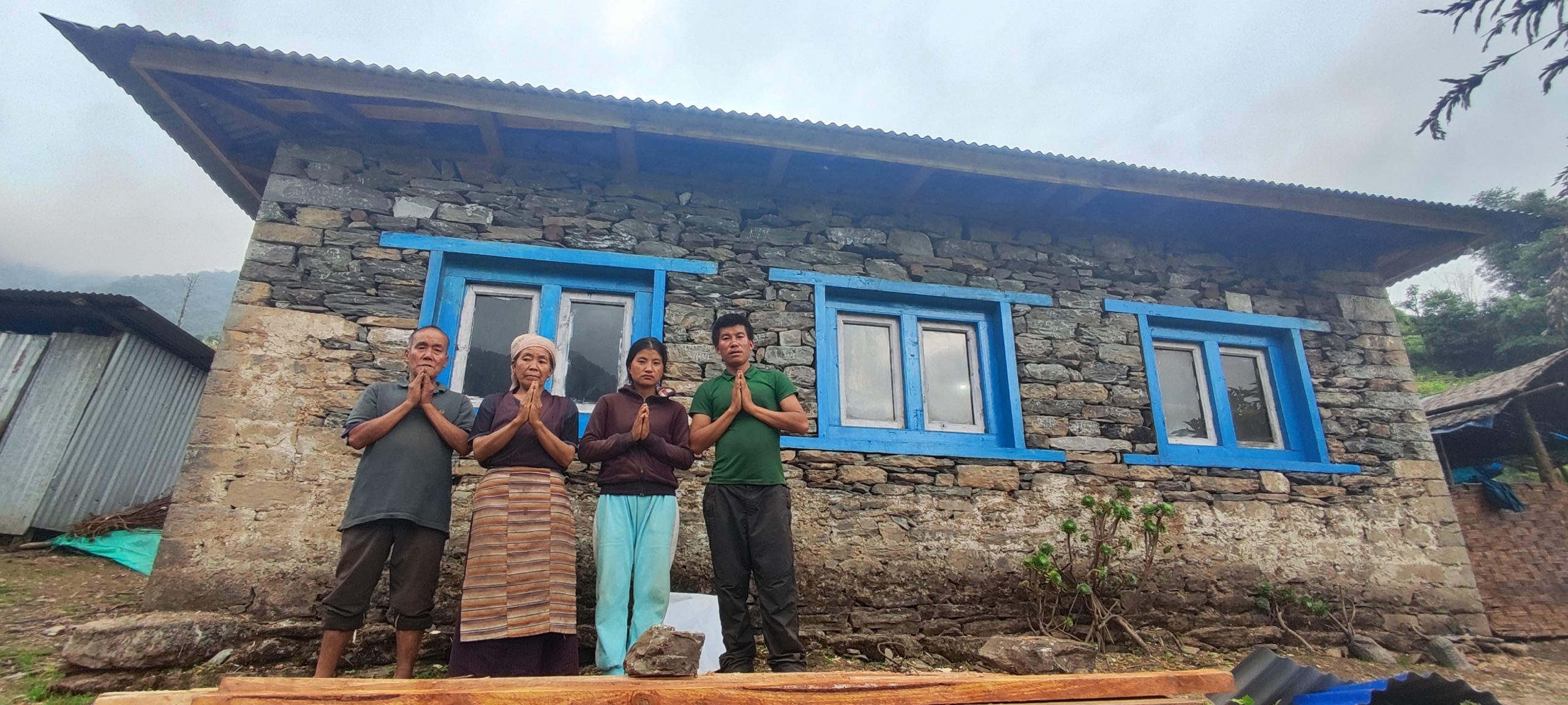 House roofing support to village family